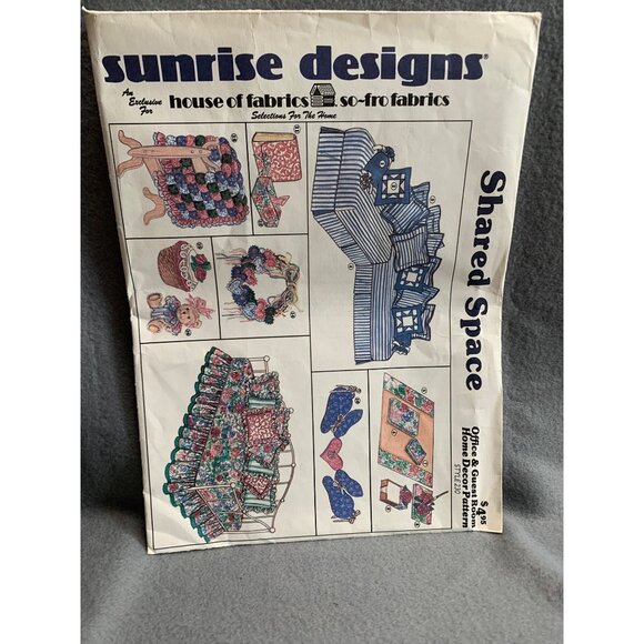 Sunrise Designs Office & Guest Room Home Decor Sewing Pattern 230 - Uncut - Picture 3 of 3